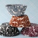 Damask Cupcake Liner Mix - Black, Gray, Purple and Orange (60)