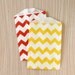 Little Chevron Paper Bags - Red and Yellow Mix (20)