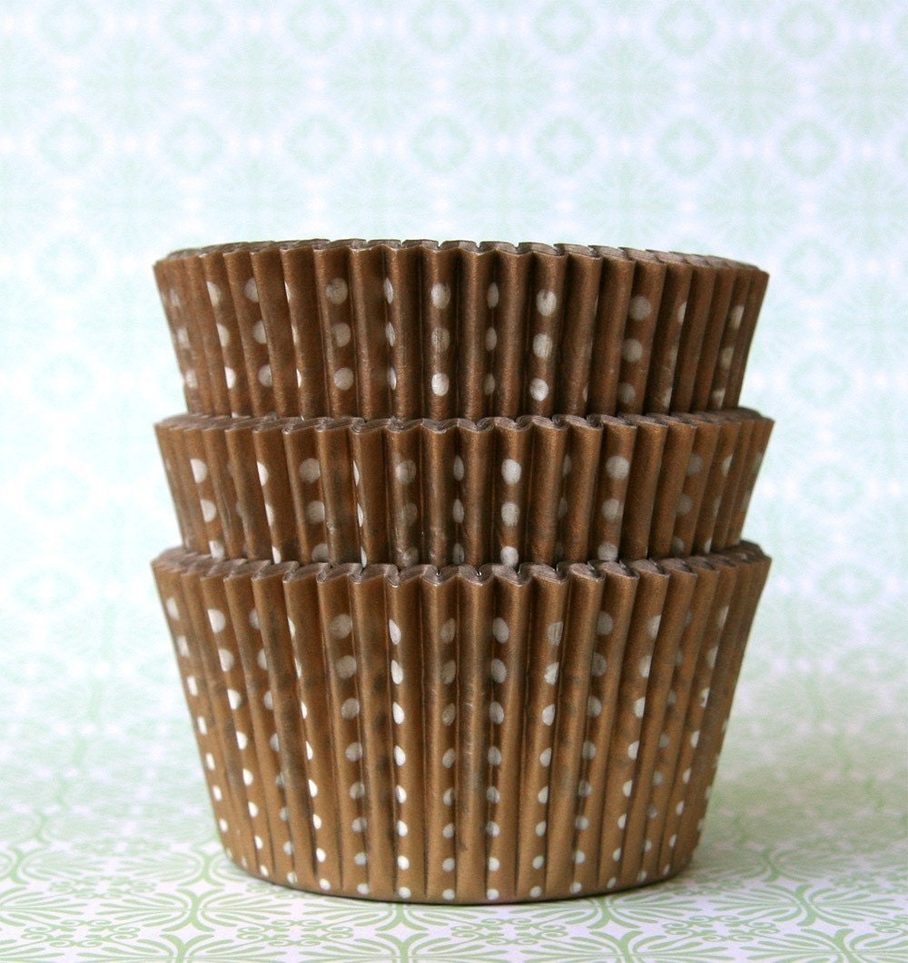 Gold Little Dot Cupcake Liners 45