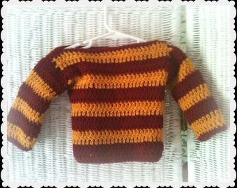 Crochet Gryffindor Baby Harry Potter Sweater