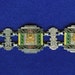 Peru Silver Bracelet 18K Gold Enamel REDUCED