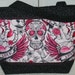 Tattoo Sugar Skull Tote / Hot PInk / Ready To Ship