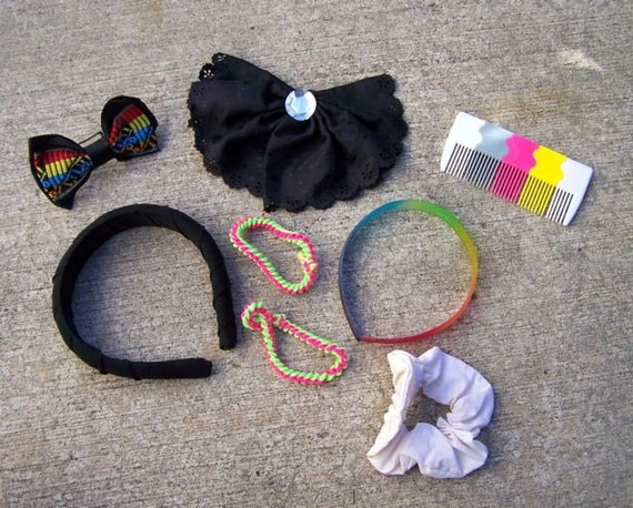 Items similar to SET OF 80'S HAIR ACCESSORIES 8 PIECES on Etsy