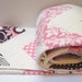 Toddler Quilt Baby Girl - Chevron quilt - Gray and Pink