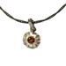 Ghoulish Silver Citrine Eyeball Necklace - Pumpkin Eyeball