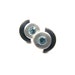 Round Silver Blue Zircon Earring Studs - The Dark Side of the Moon