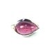 Modern Silver Pink Tourmaline Pear Ring - Cherry Drop