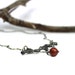 Rustic Woodland Dark Red Berry Necklace Forest Twig - Berry Branch