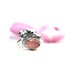 Pink Chalcedony Cloud Ring Silver Puffy Pastel Sunset - Wolkenrosa