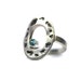 Oval Sterling Silver Blue Zircon Ring - Zircon's Belt