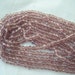 Reserved for special buyer 250 Vintage English rough cut glass beads 4mm light pale pink luster