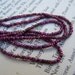 Antique French Steel cut bead strand Cranberry Burgandy wine faceted metal beads vintage restorations