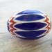 Medium Red White and Blue Chevron bead. Collectable