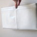 Cream leather cross body purse or clutch