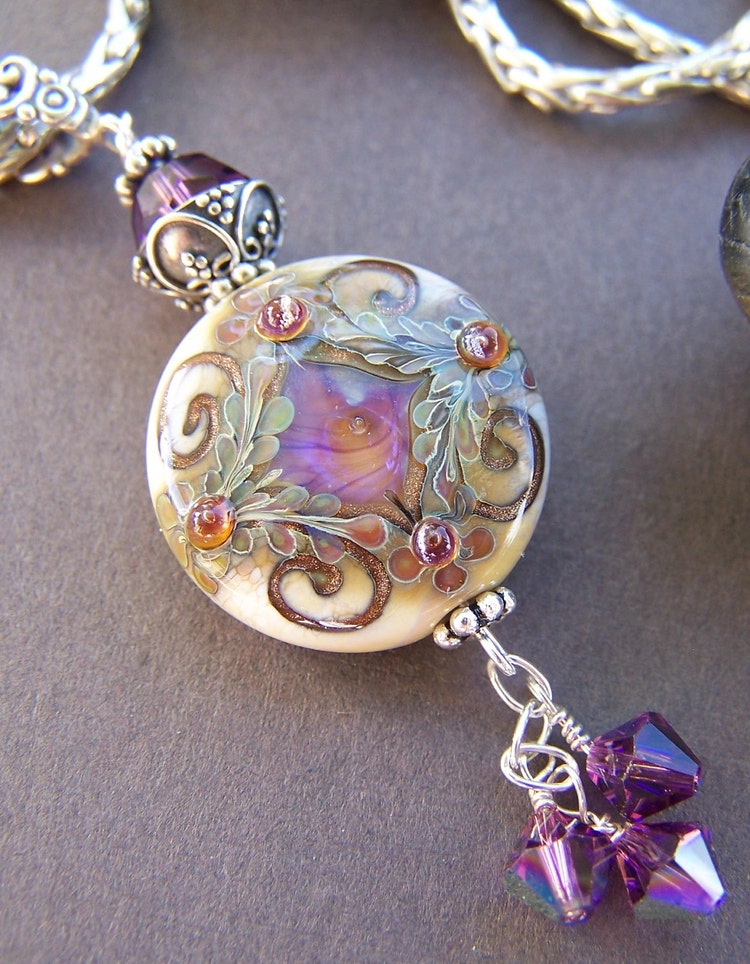 Reserved Jewel Pendant ONLY Lampwork Glass by StoneStreetStudio