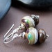 Overlook Earrings - Lampwork Glass Stone with Sterling Silver