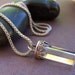 Fancy Lace Vintage Crystal Quartz Sterling Silver Pendant Necklace