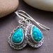 Siren of the Sea - Earrings Fire Opal Petite Sterling Silver Earrings