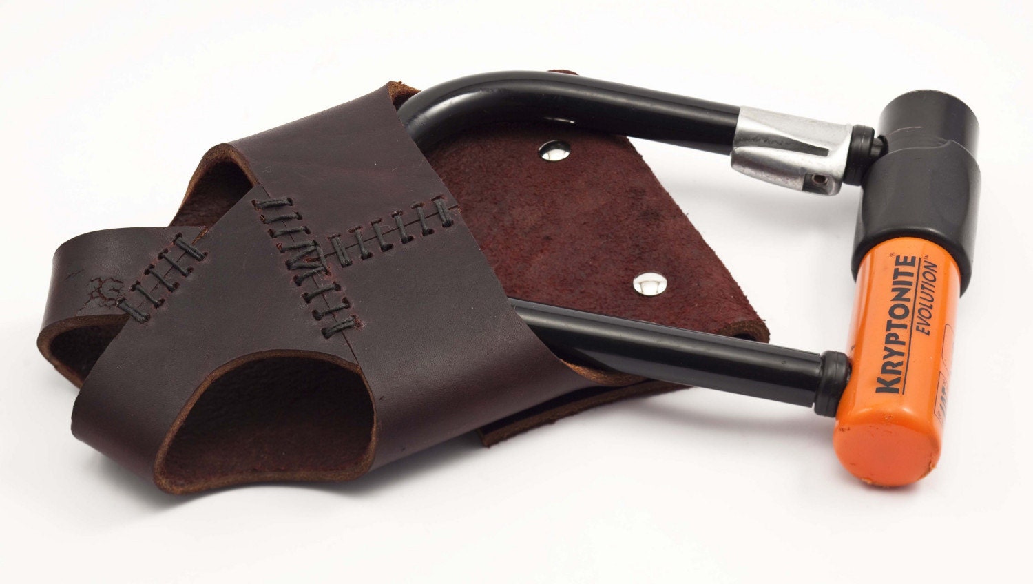 Custom Leather Bike ULock Holster