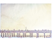 Oversized Art, Large Wall Art California Dreaming in Brooklyn, Beach Photography, Beach Landscape - Large Archival Print Coney Island 60x40"