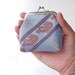 Blue Rust Paisley Recycled Necktie Coin Purse