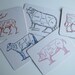 Cuts of Meat - Letterpress Postcards