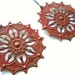 Pumpkin Orange Gypsy Star Earrings