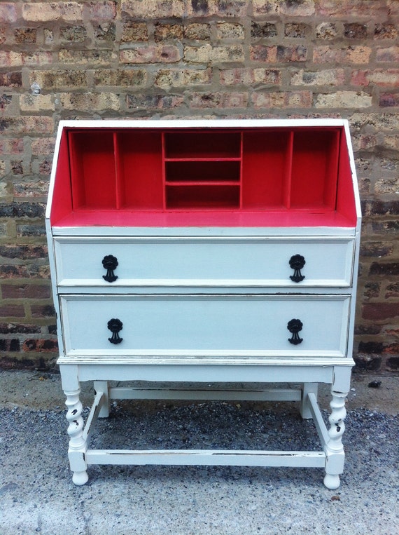 Vintage Distressed Secretary Desk