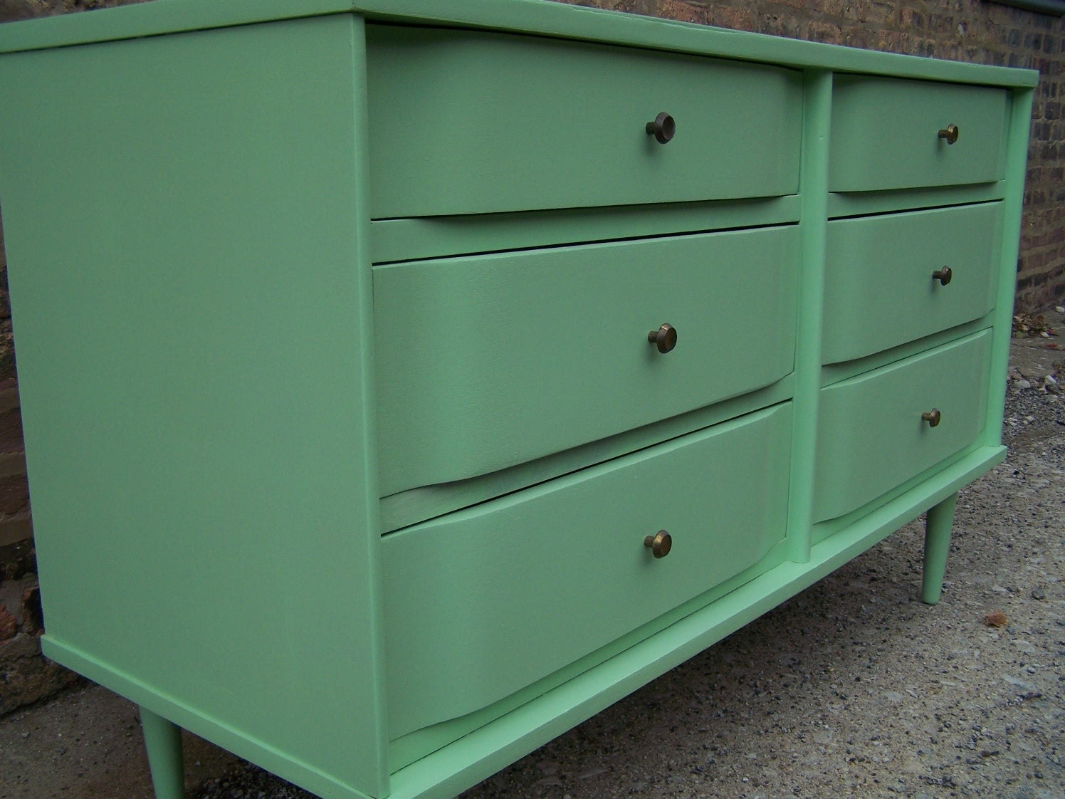 Mid Century Dresser In Mint Green