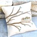 Tree Branch with Nest Pillow Cover