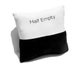 Half Full or Half Empty Black and White Fleece Embroidered Pillow