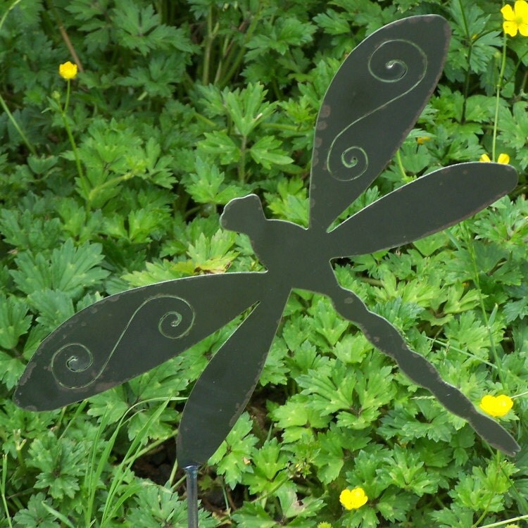 Metal Dragonfly Yard Stake Garden Art