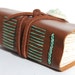 Chocolate Mint - Wee Chunky Book - Leather - Handmade by Wee Bindery on Etsy