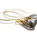Rutilated Quartz Earrings, Black Rutilated Quartz, 14k Gold, Wire Wrapped, Contemporary Modern