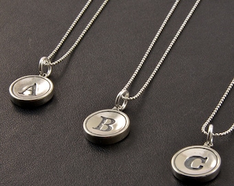 Letter Necklace - Solid Sterling Silver
