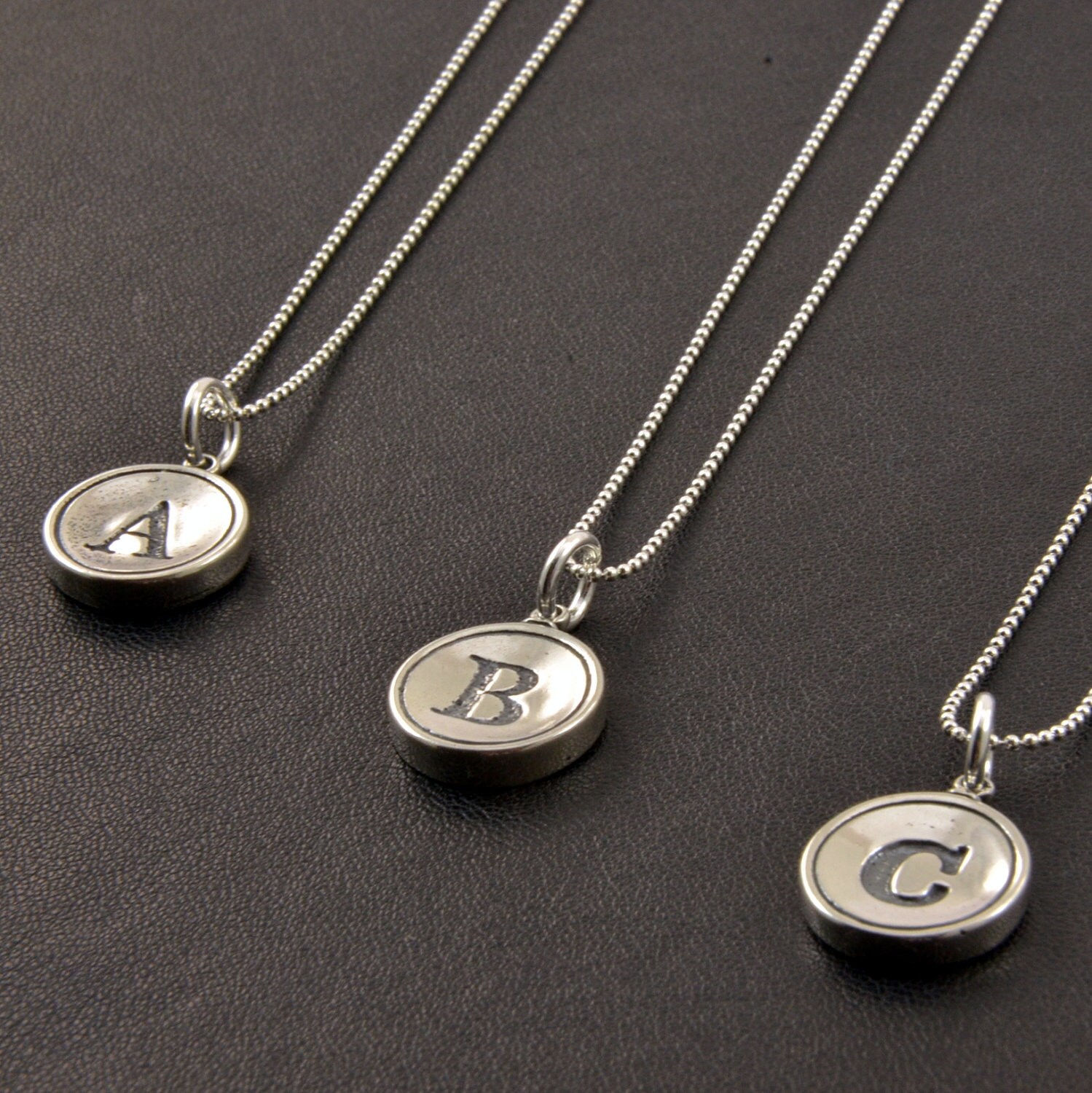 Letter necklace sterling silver