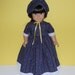 18 inch American Girl doll clothes, Blue Striped Flower Prairie Dress