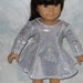 American girl doll clothes, 18 inch doll clothes, Silver Skating/Dancing Dress