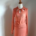 Vintage 1930s Nasturtium Orange Knit Sweater Dress Set /As Is