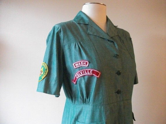 Vintage Girl Scout Dress Uniform Adult Size M/L by cookiekvintage