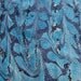Suminagashi Ancient Japanese Art Painted Fabric Remnant Swirling Shades of Blue