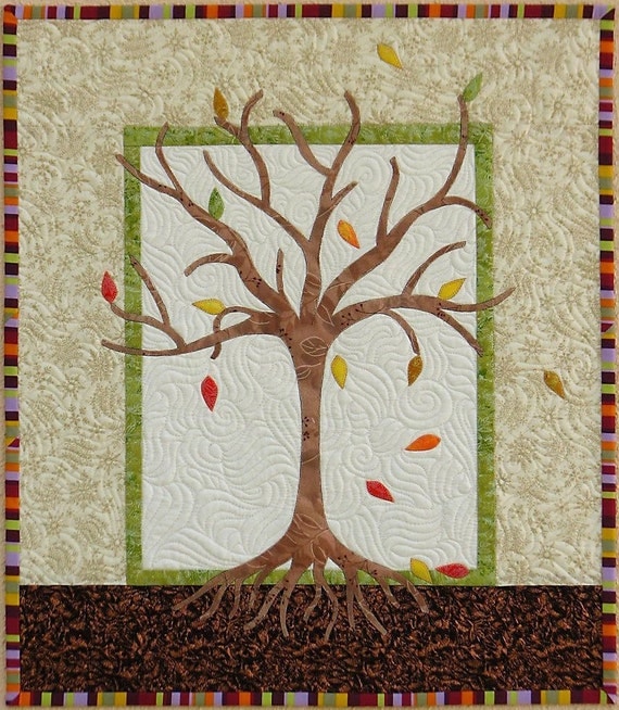 Autumn Tree Quilt Art
