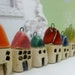 Reserved for Carolyn Tiny house pendant little cottage charm Ceramic jewelry Ceramic house pendant Little house Beach cottage