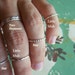 Sterling Silver Hammered Ring, Size 3.5, The Little Midi Ring