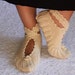 Beige Slippers, Pretty Ballerina Slippers, House Slippers, House Shoes