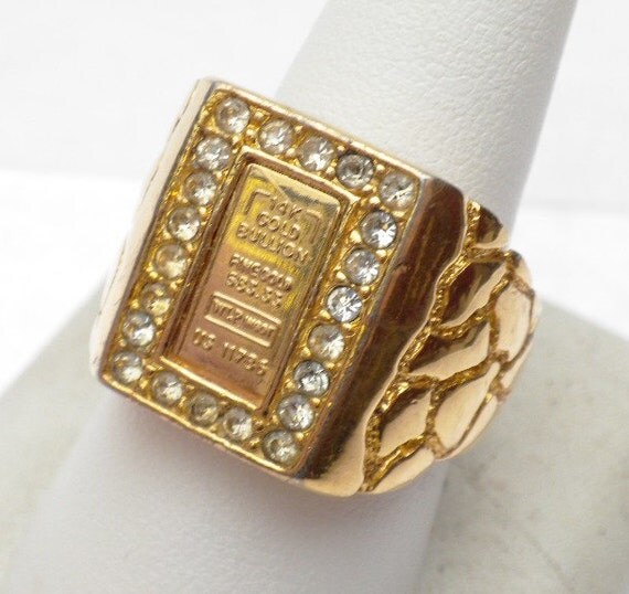 14 KT Bullion Piece Nugget Ring by KlinesJewelry on Etsy