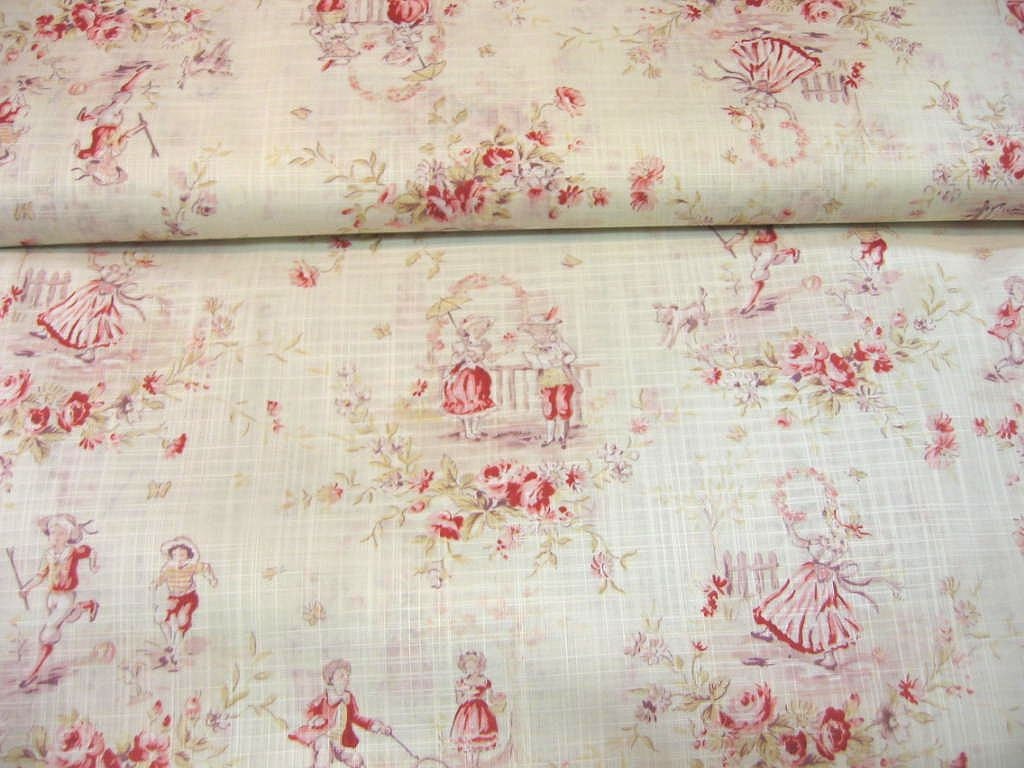 Japanese Cotton Print Fabric Yuwa Half Yard Victorian