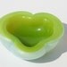 Vintage Italian Art Glass Murano Green Opalescent Geode Bowl by Archimede Seguso