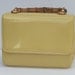 Vintage 1960 Myers Yellow Vinyl Purse with Bamboo Like Handle