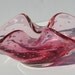 Vintage Mid Century Modern Pink Bullicante Italian Art Glass Murano Bowl